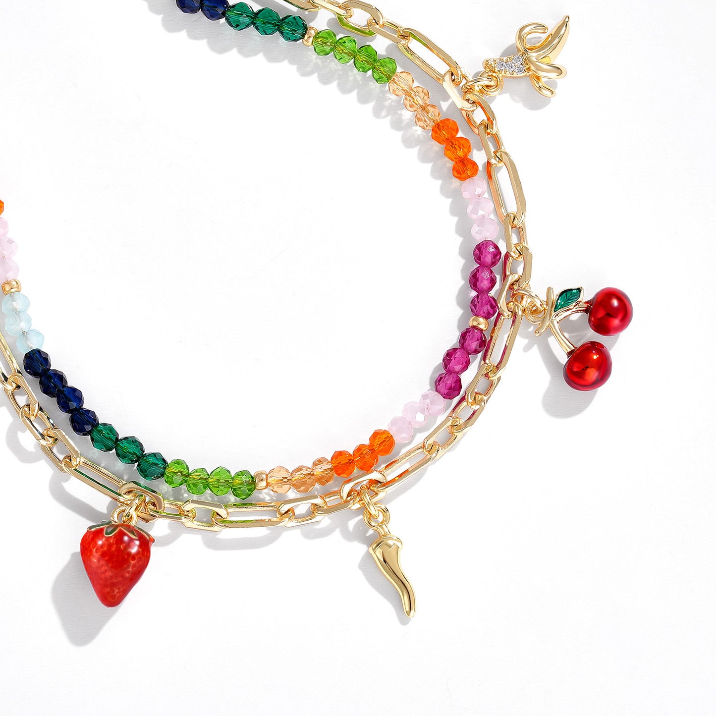 KissYan Adjustable Stackable Enamel Beaded Bracelets for Women