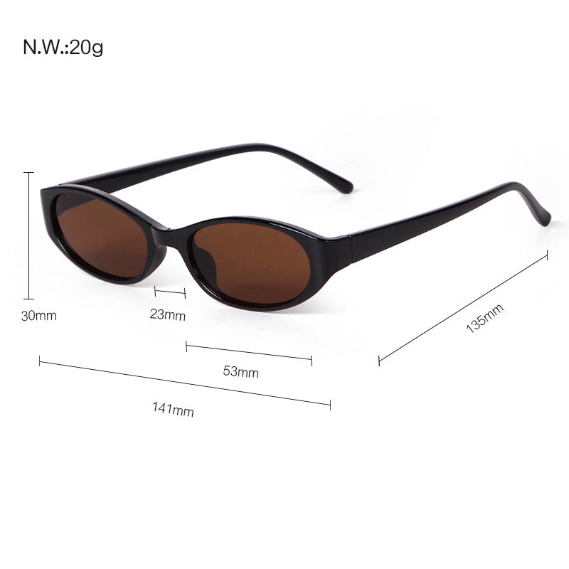 New Oval Cat-Eye Sunglasses for Men & Women – High-End Vintage Retro Sun Glasses