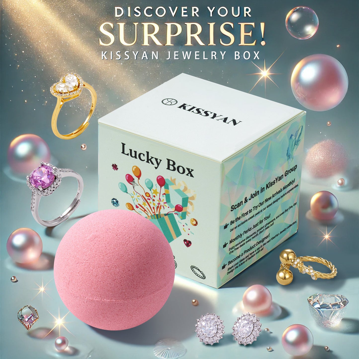 KissYan Mystery Bath Bomb Jewelry Box