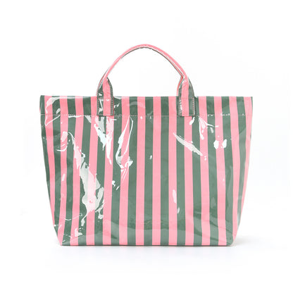 Striped Tote Bag – Lightweight Large-Capacity Handbag for Commuting & Travel