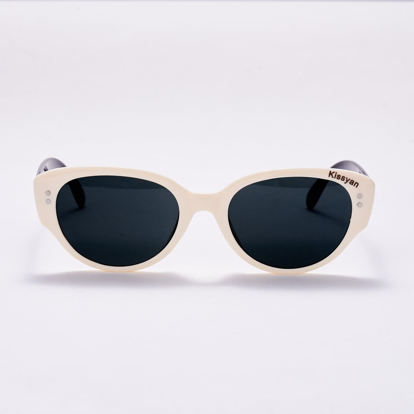 Kissyan Beige Frame Black Temple Sunglasses for Women and Men