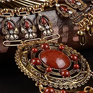 Boho Statement Turquoise Necklace Dancer Necklace Crossover Harness Bikini Waist Belly Sexy Body Chains for Women