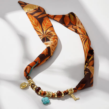 KISSYAN Cowgirl Scarf Charm Necklace