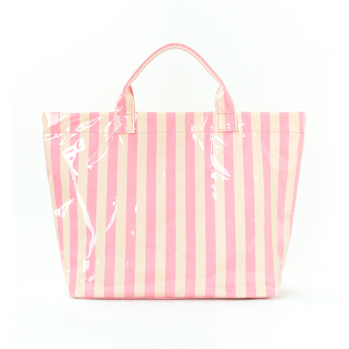 Striped Tote Bag – Lightweight Large-Capacity Handbag for Commuting & Travel