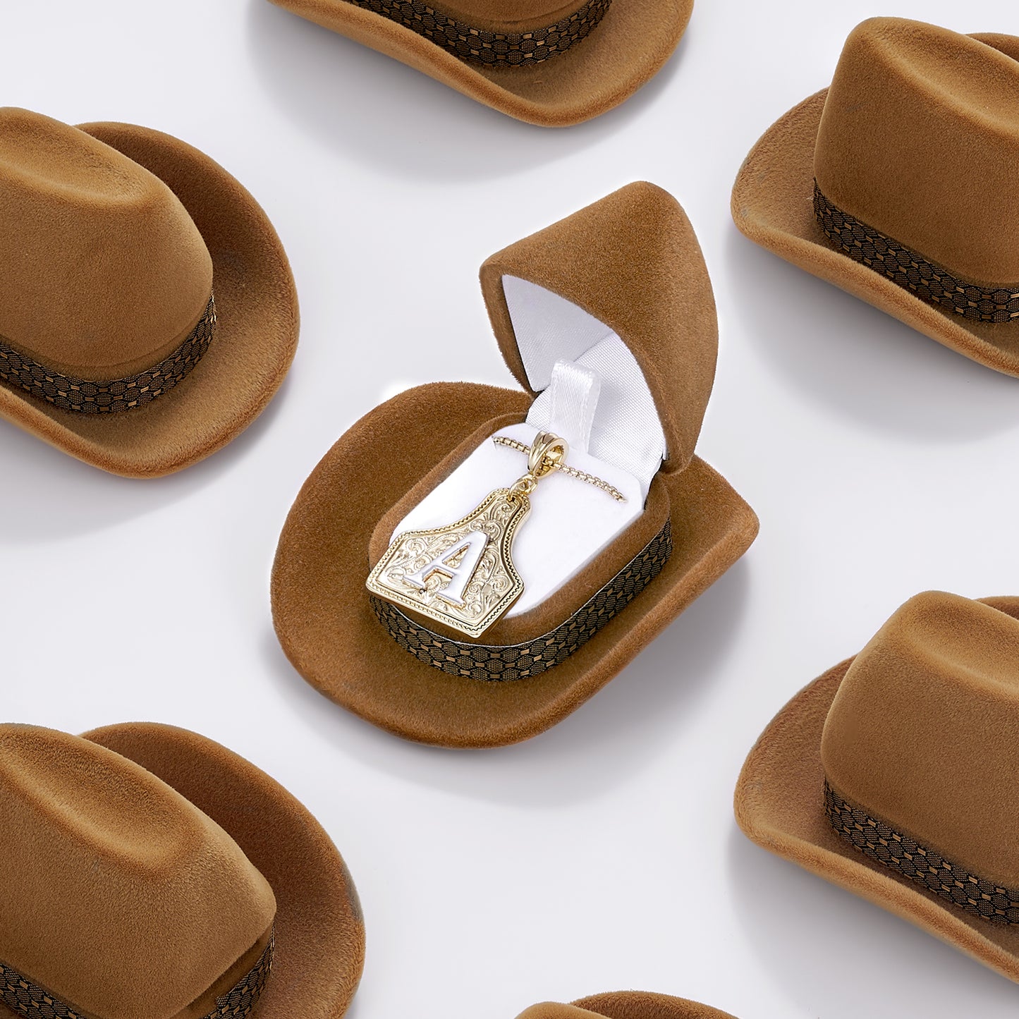 KISSYAN Letter Pendant CowTag Initial Necklace