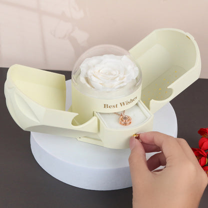 Angel Wing Crystal Flower Gift  Box