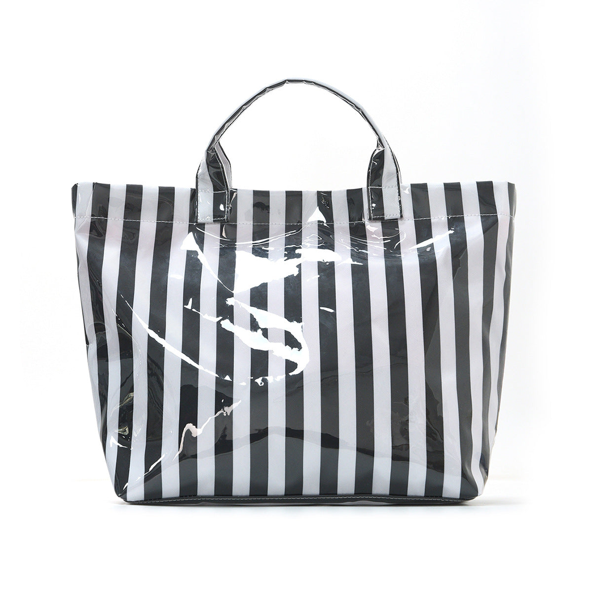 Striped Tote Bag – Lightweight Large-Capacity Handbag for Commuting & Travel