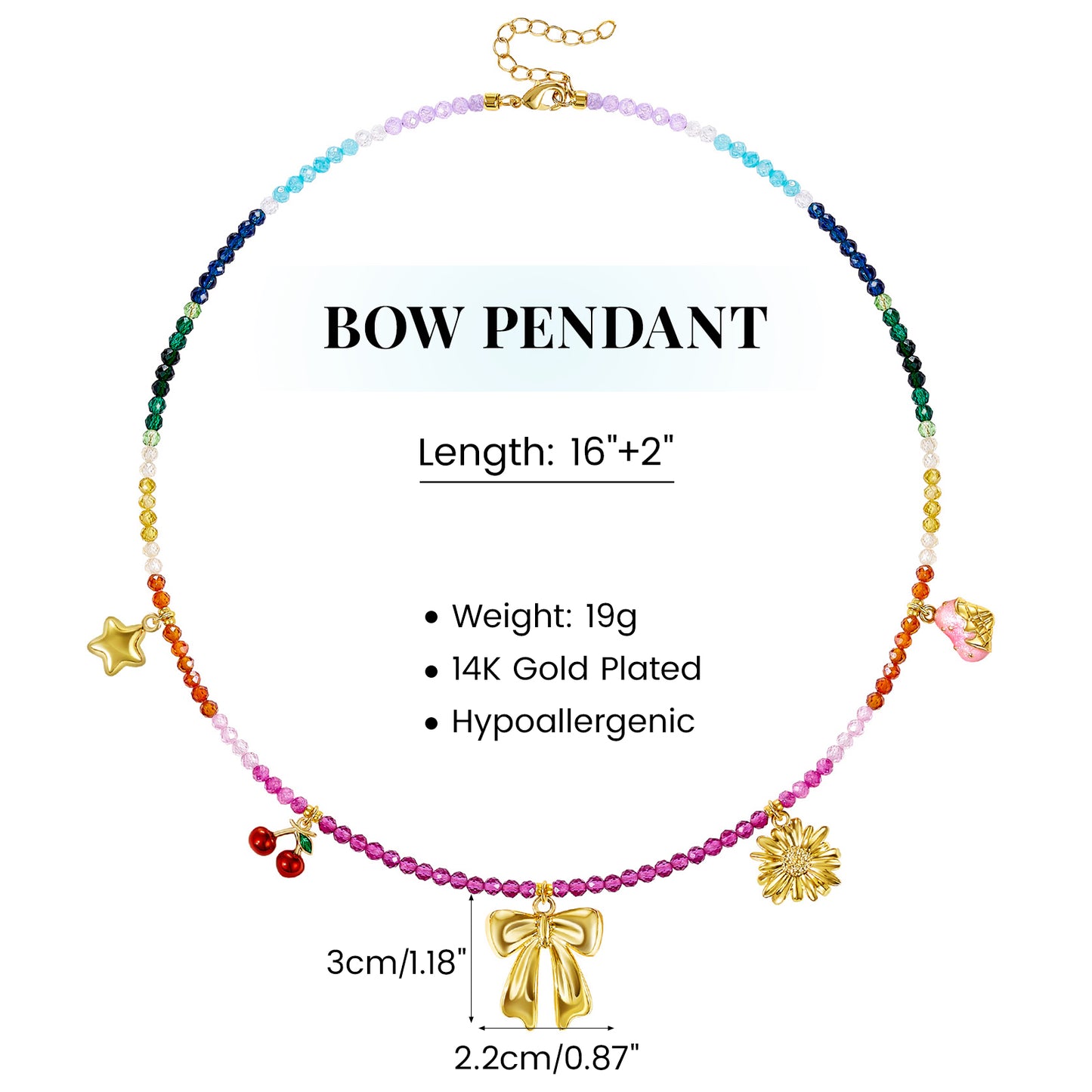 KissYan Beaded Necklace Beach Shell Star Starfish Mermaid