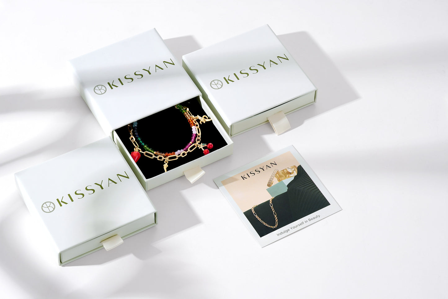 KissYan Adjustable Stackable Enamel Beaded Bracelets for Women