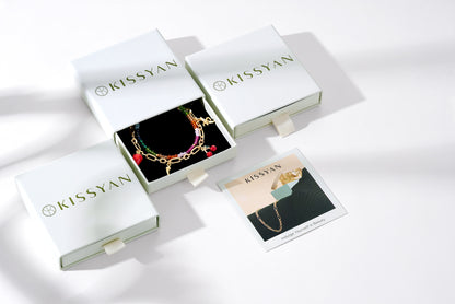 KissYan Adjustable Stackable Enamel Beaded Bracelets for Women