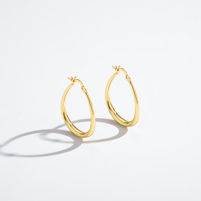 Chunky Oval Hoop Earrings