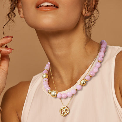 KissYan Necklaces Plated Natural Gemstones Beach Choker