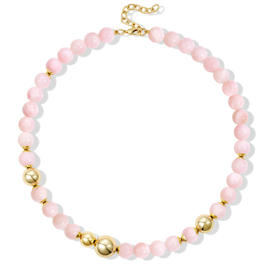 KissYan Necklaces Plated Natural Gemstones Beach Choker