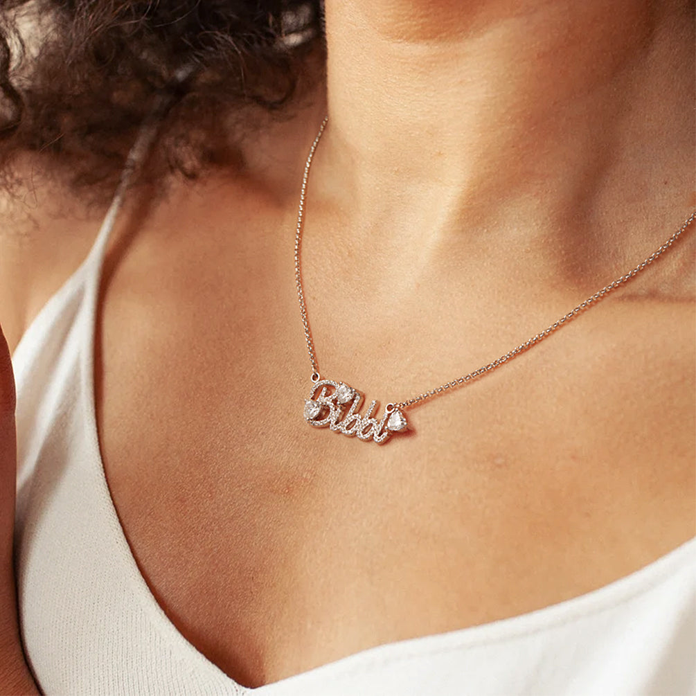 Custom Heart Name Necklace