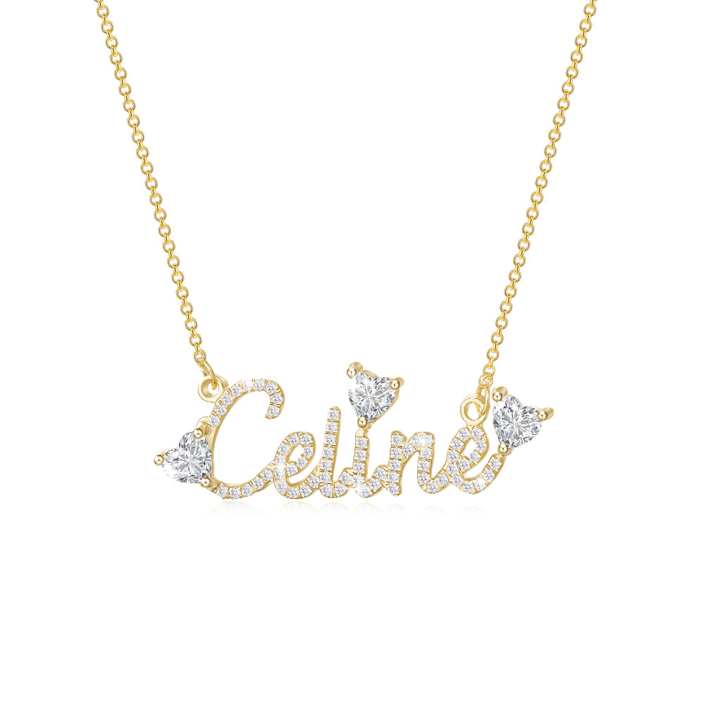 Custom Heart Name Necklace