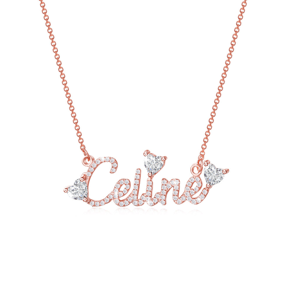 Custom Heart Name Necklace