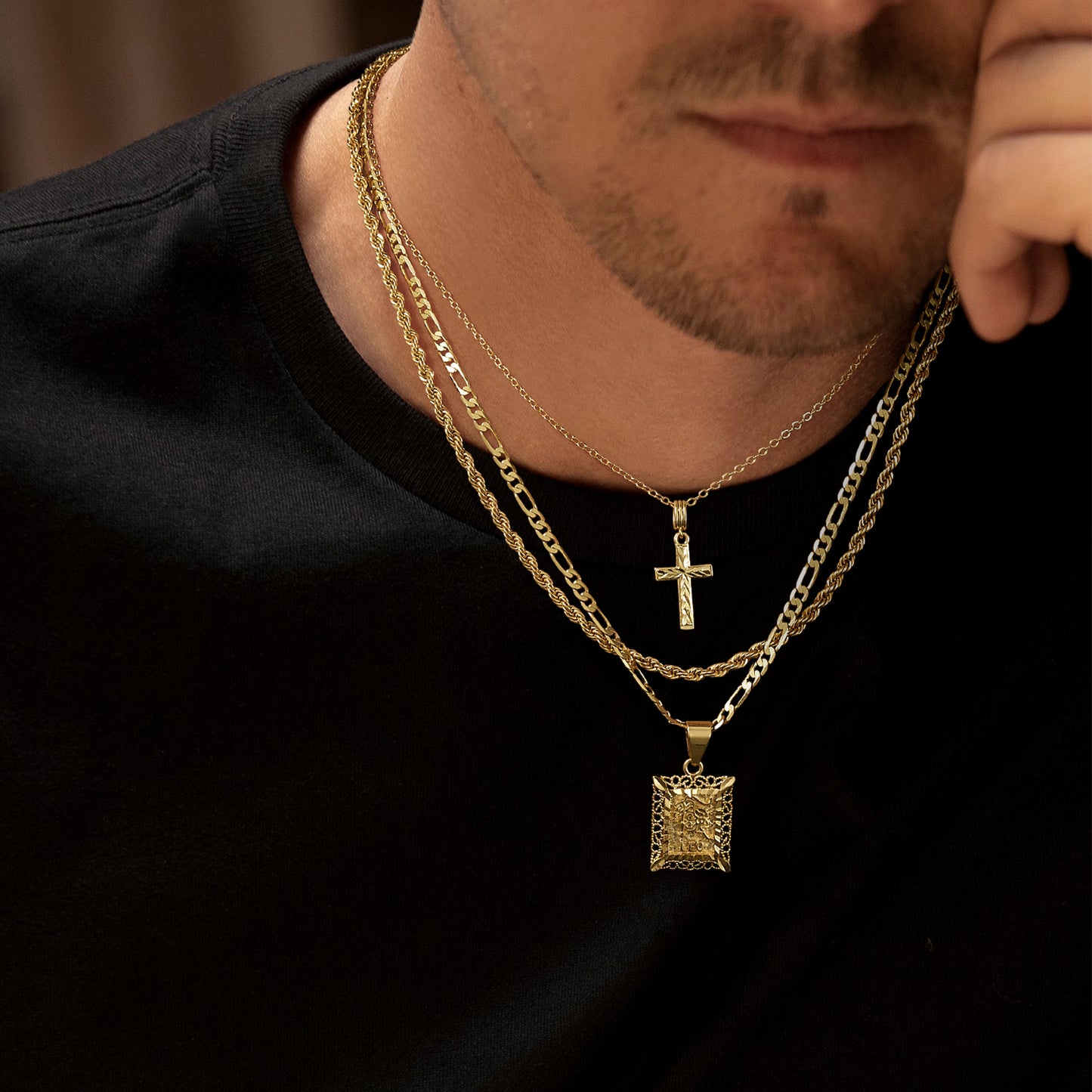 KissYan Zodiac Square Constellation Sign Pendant Necklace