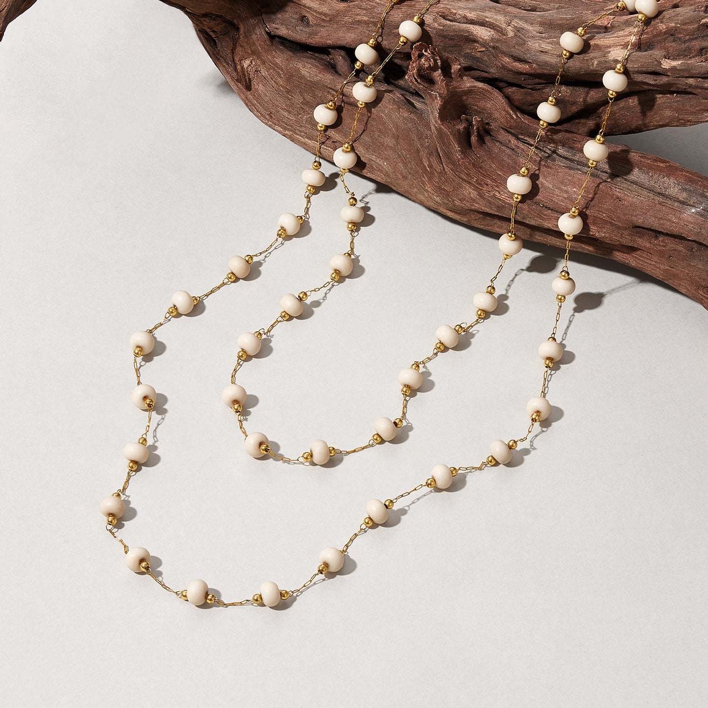 KissYan 14K Gold Plated Turquoise Beaded Boho Layered Choker