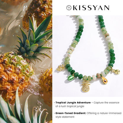 KissYan Charm Beaded Necklace with Fruit Pendant