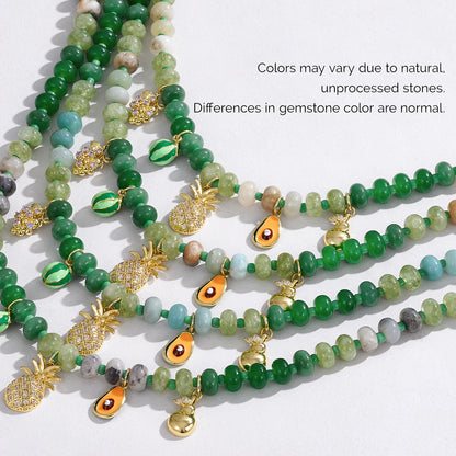 KissYan Charm Beaded Necklace with Fruit Pendant