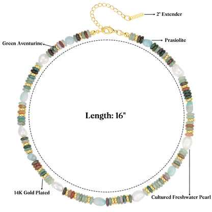 Natural Green Aventurine Choker Necklace