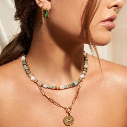 Natural Green Aventurine Choker Necklace