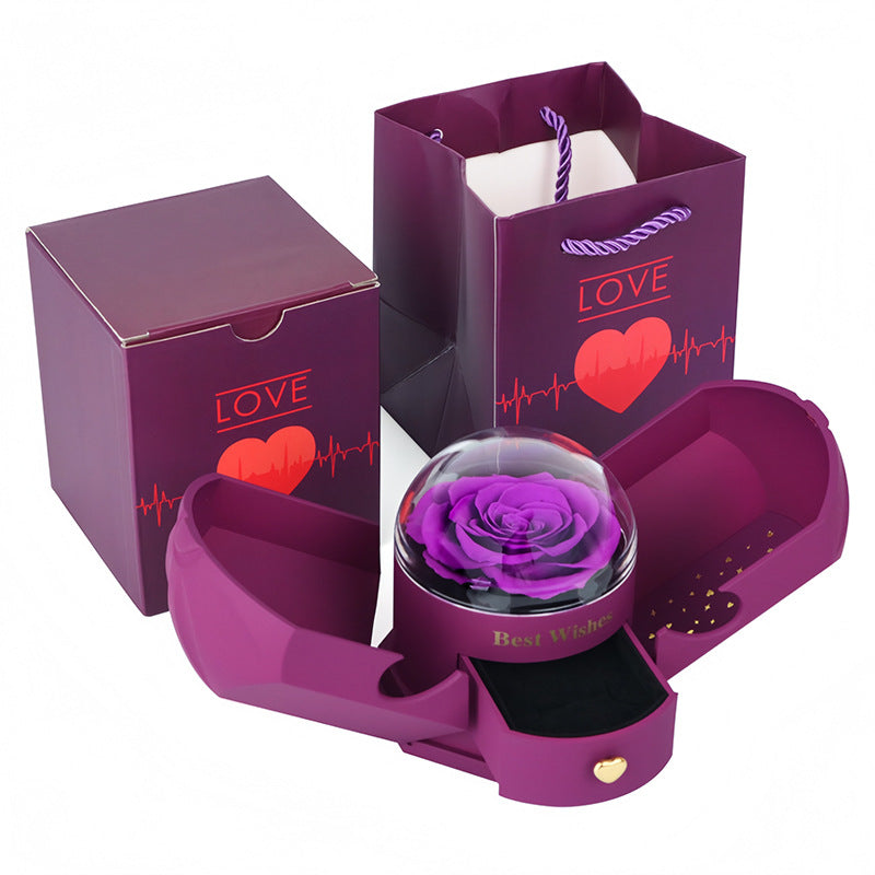 Angel Wing Crystal Flower Gift  Box