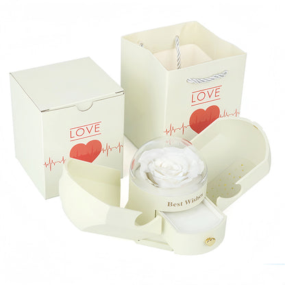 Angel Wing Crystal Flower Gift  Box