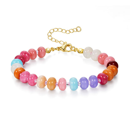 KissYan Beaded Bracelets Colorful Gemstone Boho