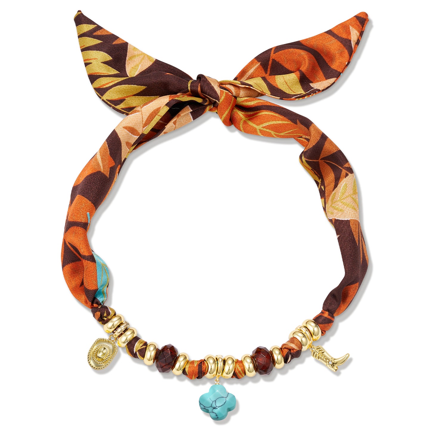 KISSYAN Cowgirl Scarf Charm Necklace