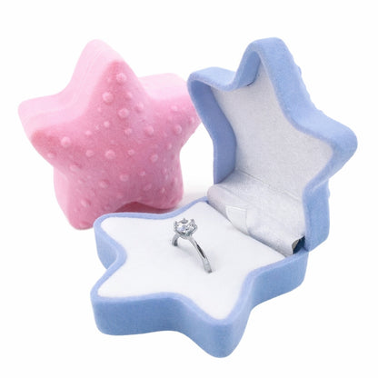 Starfish-Shaped Velvet Jewelry Box