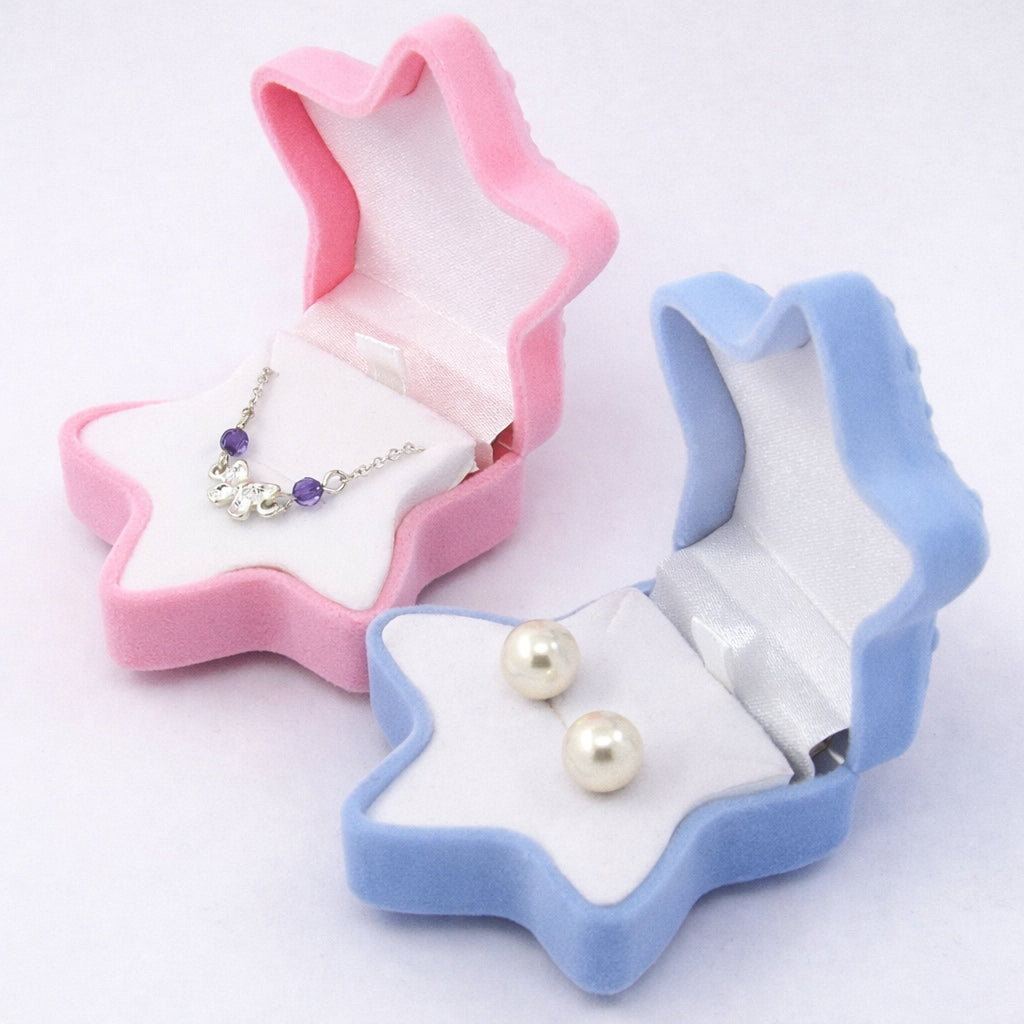Starfish-Shaped Velvet Jewelry Box