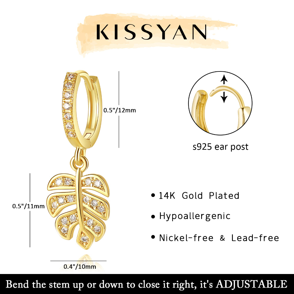 Nature-Inspired 14K Gold Earrings for Women and Girls