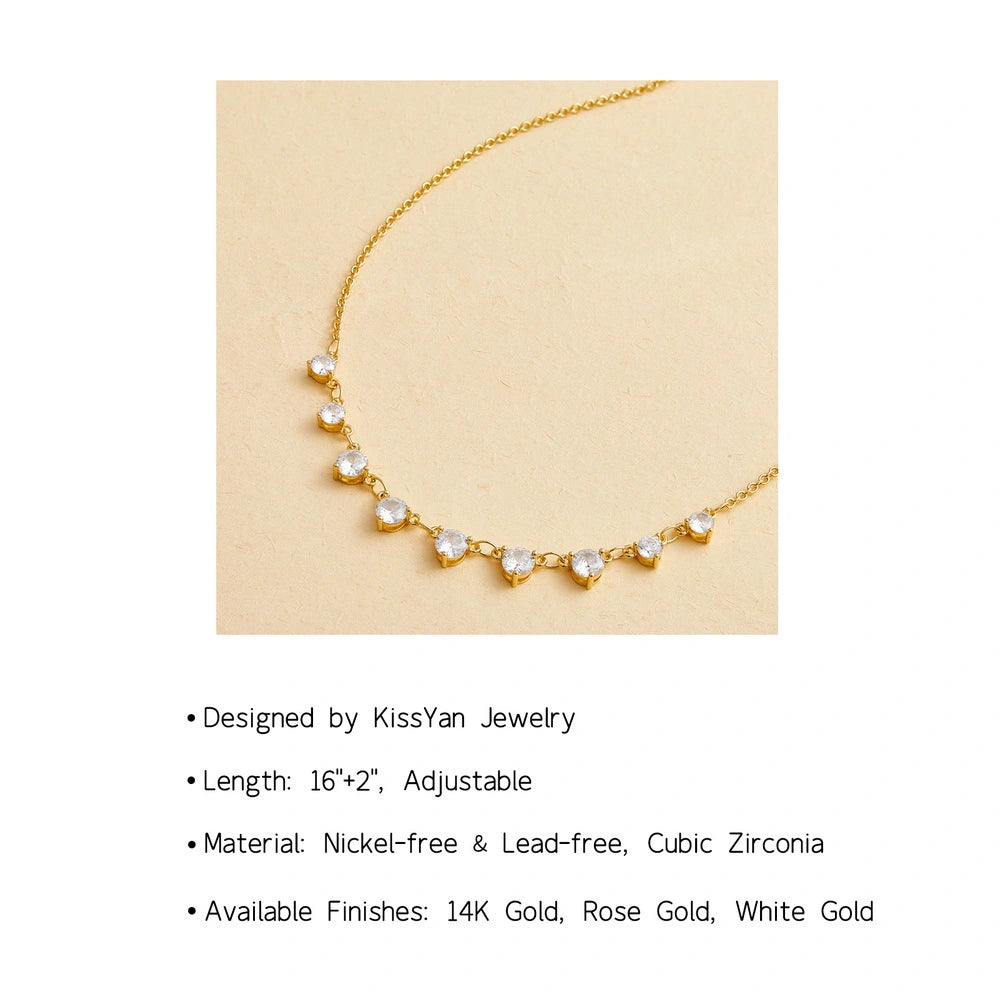 Elegance personified with the 9 Diamond Choker Necklace