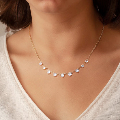 Close-up of the Diamond Station Chain Necklace