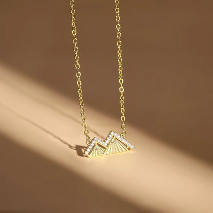14K Gold Plated 'Keep Climbing' Pendant Necklace showcasing its inspiring charm