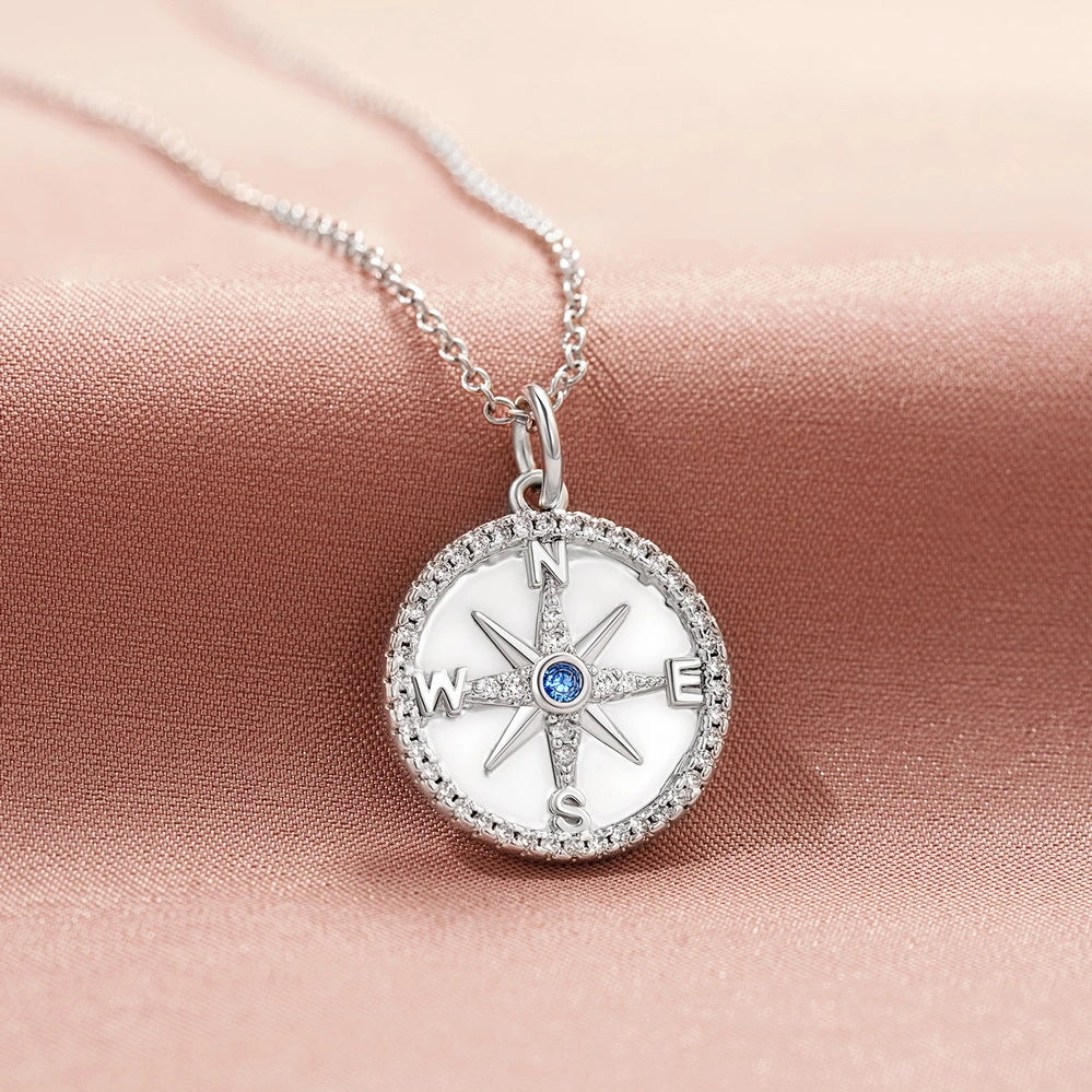 Graduation season compass necklace