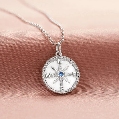 Graduation season compass necklace