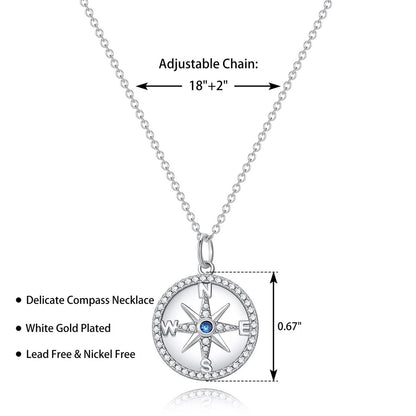 Graduation season compass necklace