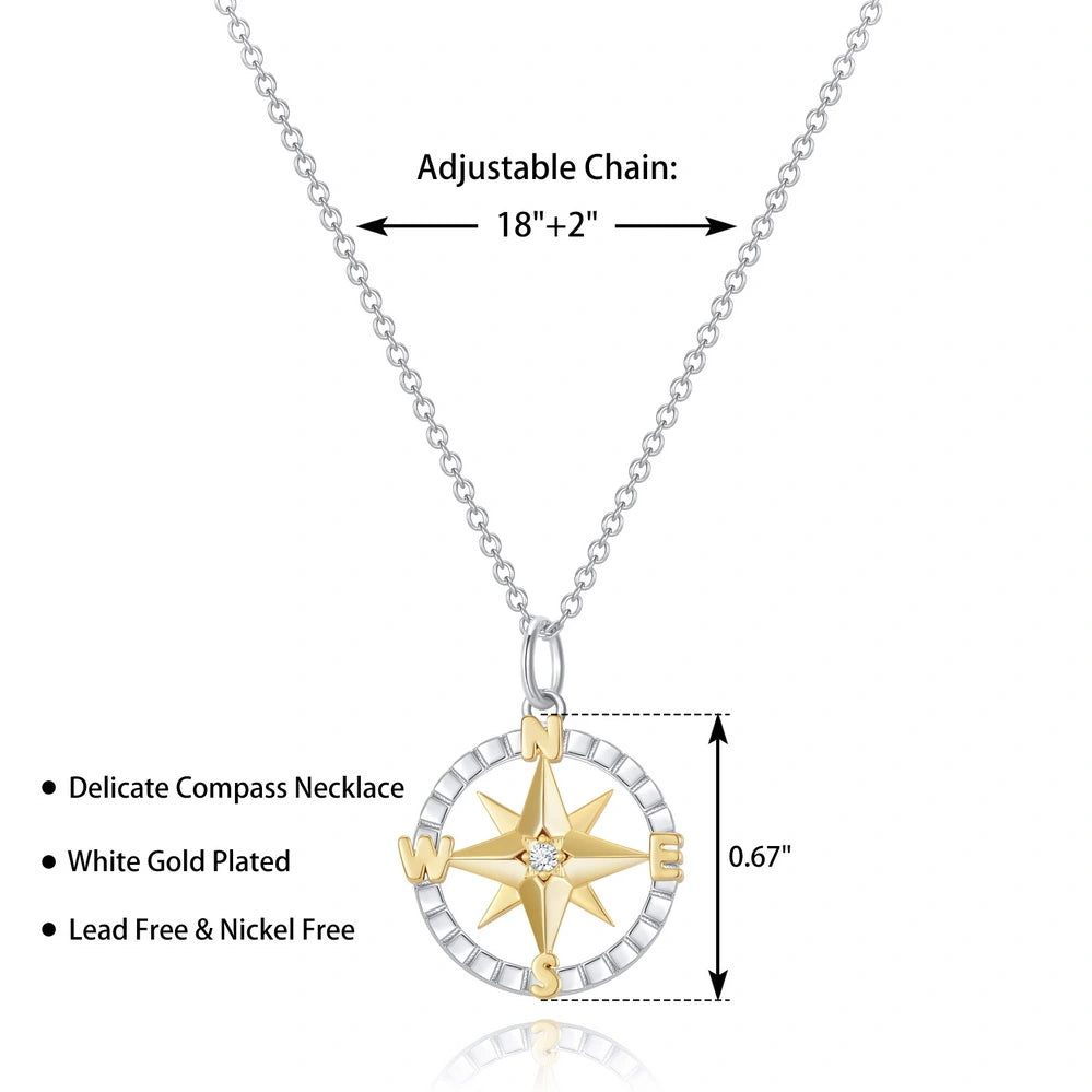 Graduation Season Separation Compass Necklace