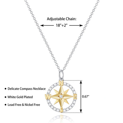 Graduation Season Separation Compass Necklace