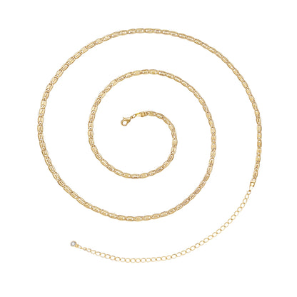 14K Gold Adjustable Sexy Waist Body Chains with Trendy Stud Chain Design